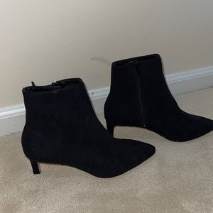 Black low booties